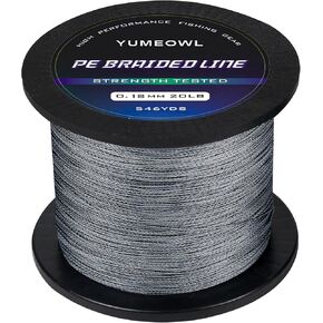 Thinner Braided Fishing Line, Ultra-Strong Abrasion Resistant Zero Stretch Braided Line, 4&8 Strand