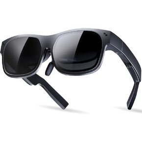 AR Glasses, Smart Glasses with Massive 201 Inch Micro OLED Virtual Theater, 1080P, 3D Movie, 50° FOV, 400 nits Brightness, Support Stream, Game and Work on PC/Android/iOS/Consoles/Cloud
