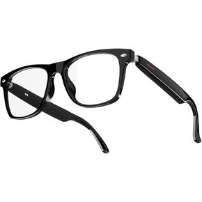 Smart Glasses，Bluetooth Audio Glasses for Women and Man, Built-in Open-ear Dual Stereo Mic & Speakers,Sunglasses with Blue Light Filter & UV Pretection Polarized Lenses（E13-C）