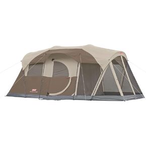 Coleman WeatherMaster Tent with Screened Porch, Weatherproof 6-Person Tent with Screen Room, Rainfly & Carry Bag Included