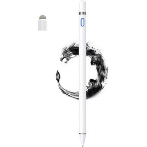 DOGAIN Active Digital Stylus Pen for Android,iOS, iPad/iPad 2/New iPad 3/iPad4/iPad Pro/iPad Mini/iPad Mini 2/3 /4 and Most Tablet,1.5mm Fine Point Rechargeable（White）