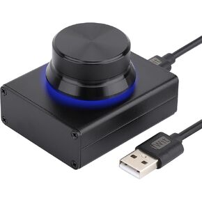 DROK USB Volume Control, PC Computer Speaker Audio Volume Remote Controller Knob with 1-Key Mute Function Support Win7 8 10 XP Mac Vista Android