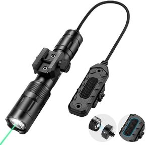 2500 Lumen Tactical Flashlight, LED Weapon Lights for Rifles,Picatinny Laser Light Combo for Rail Mount,Rifle Flashlight with Momentary Strobe Function, Long Gun Light with Remote Switch