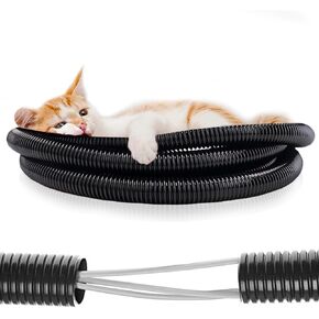 SunGrow Dog and Cat Cord Protector, 3/8 Inch Diameter, Dog, Cat, Ferret Cord Protector from Wire Chew, Cable Protector Tubing, Stop Chewing Cable Management Sleeve (20 Feet)