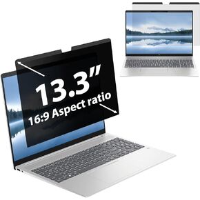 FILMEXT Laptop Privacy Screen 13.3 inch Compatible with HP Elitebook Dell Xps Lenovo Thinkpad, Removable 16:9 Laptop Privacy Filter, Anti-Glare, Blue Light Blocking