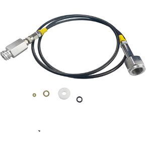Soda maker adapter hose，soda maker co2 tank cylinder direct adapter with 60inch high pressure Hose,soda maker adapter hose CGA320 toTr21-4 direct adapter hose