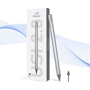 Penoval USI2.0 Stylus Pen for Some Chromebook Model, 4096 Levels Pressure for Lenovo chromebook Duet, ASUS chromebook C436, HP chromebook X360 12b, HP chromebook X360 14b Google Pixel Tablet, USI2.0