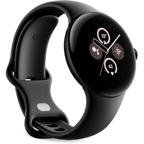 Google Pixel Watch 2 with the Best of Fitbit and Google - Heart Rate Tracking, Stress Management, Safety Features - Android Smartwatch, Matte Black Aluminum Case, Obsidian Active Band - LTE (Renewed)