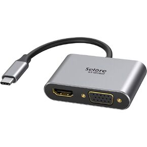 USB C Docking Station Dual Monitor, Selore Docking Station 3 Monitors Triple 4K Display with 2 HDMI, DisplayPort, 1 Gbps Ethernet, 100W PD Charging, USB 3.0 Ports Adapter for Dell, HP, Lenovo,etc