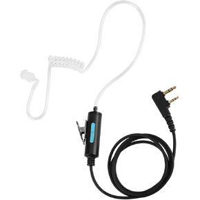 SAMCOM Walkie Talkies Earpiece with Mic PTT 2 Pin K Head Acoustic Tube Headset Earphone Surveillance Covert Air Tube Ear Piece FPCN30A FPCN10A Radios