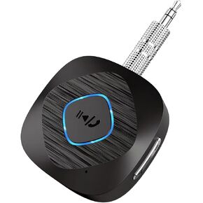 BLACKHORSE Bluetooth 5.3 Transmitter Receiver, Bluetooth AUX Adapter for Car, 2-in-1 Wireless Audio Adapter for TV/Home Stereo/Headphones/Speakers, with 3.5 mm AUX Input/Output