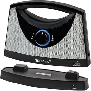 Portable Wireless TV Speakers for Smart TV - Ideal for TV Watching Without The Blaring Volume - Wireless Speakers for TV Designed for Hard of Hearing, Elderly, and Seniors - 100ft Range