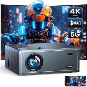 Projector with Wifi and Bluetooth, OWNKNEW Movie Projector with Speaker for Home Theater,1080P Full HD Outdoor Video Projector Compatible with TV Stick, Laptop, Smartphone, Xbox, PS5