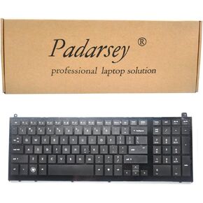 Padarsey Replacement Keyboard with Frame Compatible for HP PROBOOK 4520 4525 4520S 4525S Series Black US Layout Compatible with Part Number V112130AS1 90.4GK07.S03 BBDUTA4LWZ700H