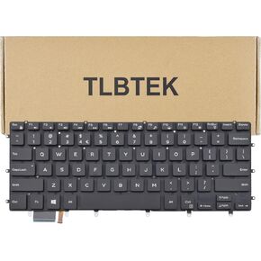 TLBTEK Backlight Laptop Keyboard Replacement Compatible with Dell XPS 15 7558 7568 7590 15-9000 9550 P56F 9560 9570 N7547 N7548,Inspiron 15 7558 7568 P55F Laptop