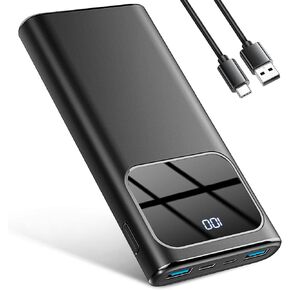 Portable Charger, 10000mAh Power Bank with PD15w Fast Charging, 4 Outputs 3 Inputs with Built in TypeC, USBA Battery Pack, Compatible with iPhone 16 15 Samsung S22 S21 Android Phone etc Life8