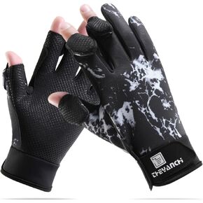 Winter Fingerless Fishing Gloves for Men & Women, Windproof Cold Weather Touchscreen Cycling Gloves for Photography Ski Driving