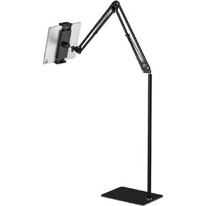 Floor Stand for Kindle, Tablet Floor Stand, Overhead Bed Phone Stand Angle Height Adjustable Holder,Universal Floor Stand Compatible with iPhone iPad Pro Air Mini/Samsung Tab/Kindle/E-Readers