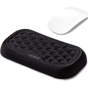 Vaydeer 60%-75% Keyboard Wrist Rest, Memory Foam Hand Rest Support Pad Padded for Office, Computer, Laptop, Mac Typing and Wrist Pain Relief and Repair(14.17inch,Black)