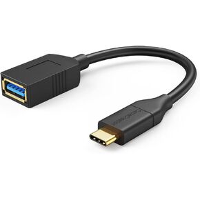 CableCreation Type C to USB 3.0 Adapter, 90 Degree USB C Male to USB A Female OTG Cable Adapter, Compatible with MacBook Pro, Samsung Note 8, Dell XPS 15 etc., 15 cm/Black
