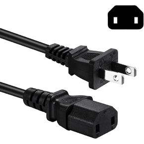 Power Cord Cable Compatible with Sony PS4 Pro Console, Xbox 360 Slim/Xbox One/Xbox 360 E Power Supply Brick, 2 Prong Power Cable Replacement