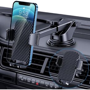TICILFO Phone Mount for Car Phone Holder Car Phone Holder Mount Windshield Dashboard Air Vent Universal Automobile Mount Fit for All iPhone Android Smartphones