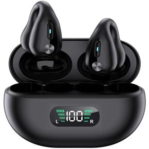 On-Ear Headphones – Lightweight, Open-Ear Design, Bluetooth 5.3, Sweat-Resistant, Ideal for Sports & Outdoor Activities (White)