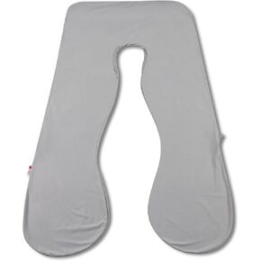 Meiz Pregnancy Pillow Cover, Cooling Pregnancy Pillow Cover U Shaped, Pregnancy Pillow Case Fit 55" x 31" Maternity Pillow, Jersey Cotton Cover, Apricot