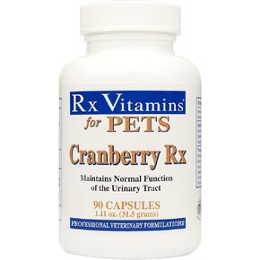 Rx Vitamins Cranberry Pills for Dogs - Cat Urinary Tract Medicine Support - UTI Treatment for Pets - Dog & Cat Urinary Relief Aid - 90 Cap.