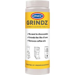 Urnex Grindz Professional Coffee Grinder Cleaning Tablets - 430 Grams - All Natural Food Safe Gluten Free - Cleans Burr and Casing - Help Extend Life of Your Grinder