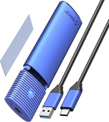 حاوية ORICO M.2 SATA SSD مع حافظة من الألومنيوم، تدعم B+M Key M.2 SSD، نوع C USB 3.1 5 جيجابت في الثانية محول حاوية الحالة الصلبة الخارجية لـ 2280/2260/2242/2230 M.2 SATA NGFF SSD 4 تيرابايت بحد أقصى - PWM2( أبيض) in Saudi Arabia