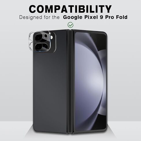 3 Pack for Google Pixel 9 Pro Fold Camera Lens Protector,Tempered Glass 9 Hardness,Anti-Scratch High Definition Camera Screen Protector for Pixel 9 Pro Fold in Kuwait