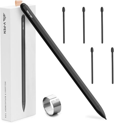 قلم V-Pen EMR Stylus Remarkable 2 بديل مع ممحاة رقمية + 5 نصائح | 4096 حساسية مستوى الضغط ورفض راحة اليد | قلم تحديد رقمي بالإضافة إلى قلم Kindle Scribe وقلم الكمبيوتر اللوحي in Saudi Arabia