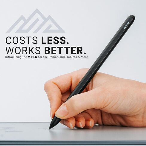 قلم V-Pen EMR Stylus Remarkable 2 بديل مع ممحاة رقمية + 5 نصائح | 4096 حساسية مستوى الضغط ورفض راحة اليد | قلم تحديد رقمي بالإضافة إلى قلم Kindle Scribe وقلم الكمبيوتر اللوحي in Saudi Arabia