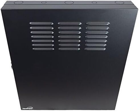 NavePoint 2U Vertical Wall Mount Enclosure, 24.6 inch (625mm) to 27.5 inch (700mm) Depth, Cold-Rolled Steel, Black in Saudi Arabia