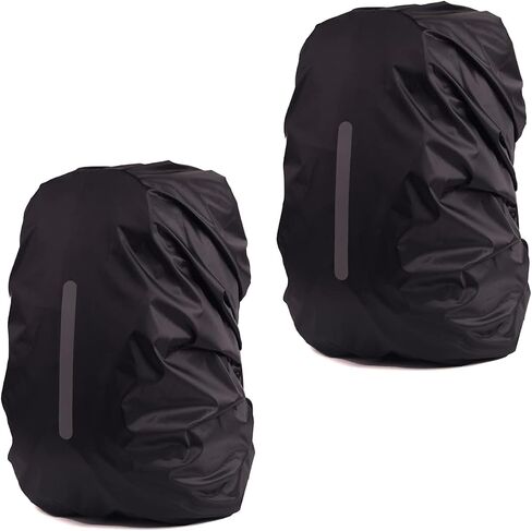 2 Pack Waterproof Rain Cover for Backpack, Backpack Rain Cover with Reflective Strip，Rucksack Rain Cover for Bicycling/Hiking in Saudi Arabia