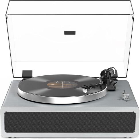 Turntable Record Player with Built-in Speakers, Vinyl Record Player Support Bluetooth Playback Auto Stop 33&45 RPM Speed RCA Line Out AUX in All-in-one Belt-Drive Turntable for Vinyl Records Green in Saudi Arabia