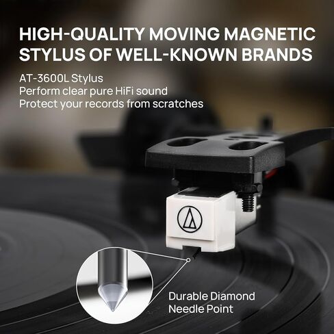 Turntable Record Player with Built-in Speakers, Vinyl Record Player Support Bluetooth Playback Auto Stop 33&45 RPM Speed RCA Line Out AUX in All-in-one Belt-Drive Turntable for Vinyl Records Green in Saudi Arabia