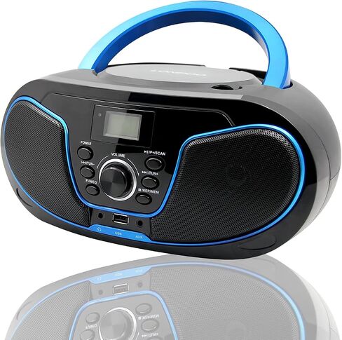 LONPOO Stereo CD Boombox Portable Bluetooth Digital Tuner FM Radio CD Player with USB Playback,Bluetooth-in,AUX Input and 3.5mm Earphone Output & Music Sound System in Saudi Arabia