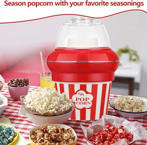 Hot Air Popcorn Popper Maker with Double Bucket Popcorn Machine 2 Min Fast No Oil 5.3 Quarts 1100w High Popping Rate for Home in Saudi Arabia