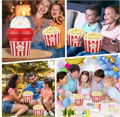 Hot Air Popcorn Popper Maker with Double Bucket Popcorn Machine 2 Min Fast No Oil 5.3 Quarts 1100w High Popping Rate for Home in Saudi Arabia