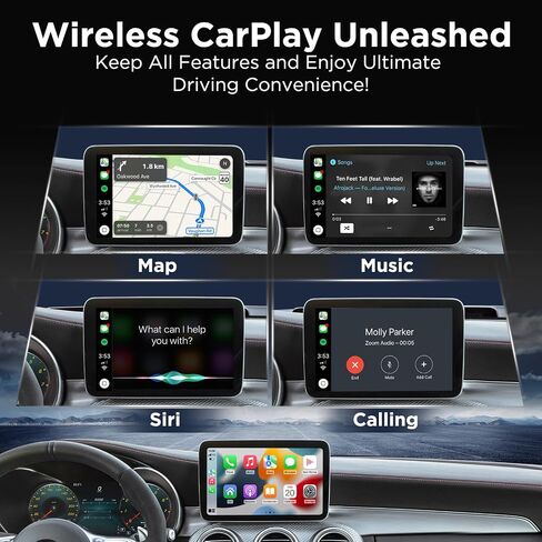 Wireless Carplay Adapter, 2023 Style for Apple OEM Wired CarPlay, Convent Wired to Wireless CarPlay Dongle for Car with USB A/USB C, Wireless Control Plug & Play Easy Setup, THT-020-4 in Saudi Arabia