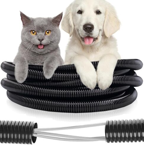 SunGrow Dog and Cat Cord Protector, 3/8 Inch Diameter, Dog, Cat, Ferret Cord Protector from Wire Chew, Cable Protector Tubing, Stop Chewing Cable Management Sleeve (20 Feet) in Saudi Arabia