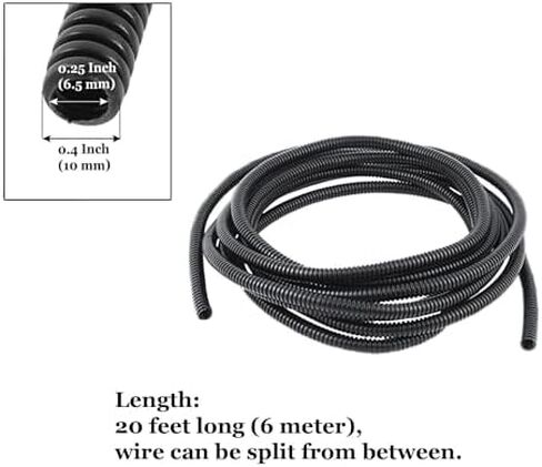 SunGrow Dog and Cat Cord Protector, 3/8 Inch Diameter, Dog, Cat, Ferret Cord Protector from Wire Chew, Cable Protector Tubing, Stop Chewing Cable Management Sleeve (20 Feet) in Saudi Arabia
