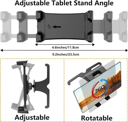 مسند رأس حامل الكمبيوتر اللوحي للسيارة من OHLPRO لطراز Tesla 3 /Y للمقعد الخلفي لجهاز iPad في السيارة، ملحقات رحلة الطريق الأساسية للأطفال، يناسب جميع أجهزة iPad Pro Air Mini مقاس 5-13 بوصة، وSamsung Galaxy Tab، Fire، وأجهزة Android اللوحية in Kuwait