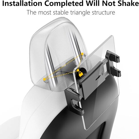 مسند رأس حامل الكمبيوتر اللوحي للسيارة من OHLPRO لطراز Tesla 3 /Y للمقعد الخلفي لجهاز iPad في السيارة، ملحقات رحلة الطريق الأساسية للأطفال، يناسب جميع أجهزة iPad Pro Air Mini مقاس 5-13 بوصة، وSamsung Galaxy Tab، Fire، وأجهزة Android اللوحية in Kuwait