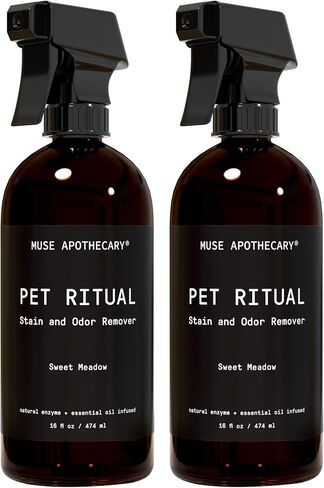 منظف ​​السجاد الإنزيمي المزيل للبقع والروائح الكريهة من Muse Apothecary - مزيل بقع الكلاب ومعادل الرائحة، غني بالزيوت العطرية، مزيل بقع الحيوانات الأليفة للسجاد - منظف سجاد وصمة عار الحيوانات الأليفة 16oz in Kuwait