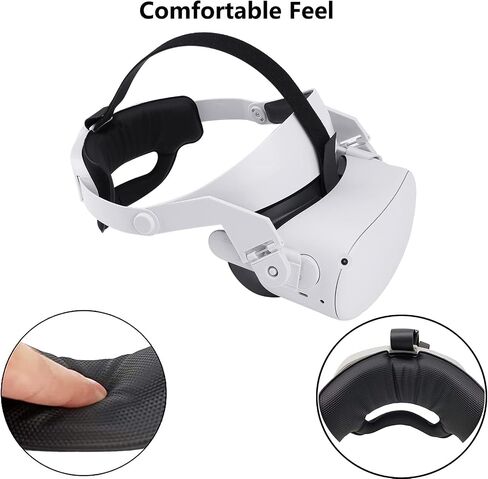 حزام النخبة لـ Oculus Quest 2، حزام هالة قابل للتعديل لـ Oculus Quest 2، حزام رأس بديل لـ Oculus Quest 2 لتعزيز الدعم وتقليل ضغط الرأس، لمسة مريحة في الواقع الافتراضي in Saudi Arabia