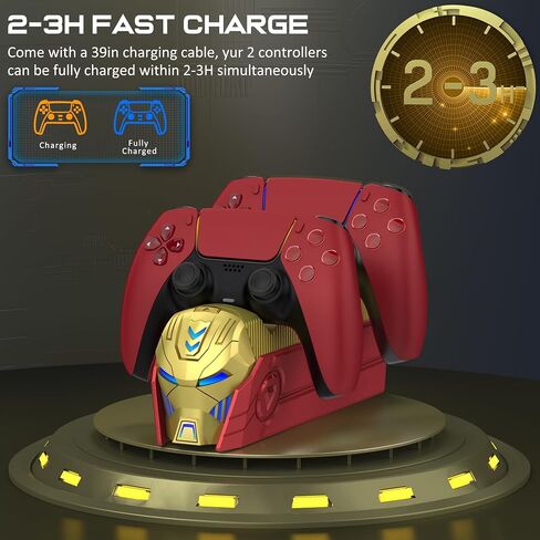 PS5 Controller Accessories Charging Station for Dua-Sense/Edge Controller, PS5 Controller Charging Station Incl. Dual Fast Charging Dock, LED Light, Cool Design PS5 Controller Charger in Saudi Arabia