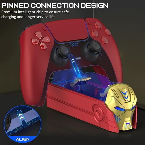 PS5 Controller Accessories Charging Station for Dua-Sense/Edge Controller, PS5 Controller Charging Station Incl. Dual Fast Charging Dock, LED Light, Cool Design PS5 Controller Charger in Saudi Arabia